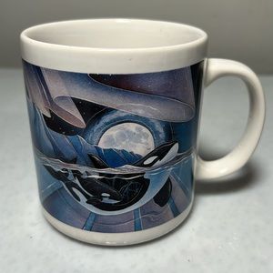 VTG Orca Killer Whale Alaska Artist Jody Bergsma 1996 Artic Circle Coffee MUG